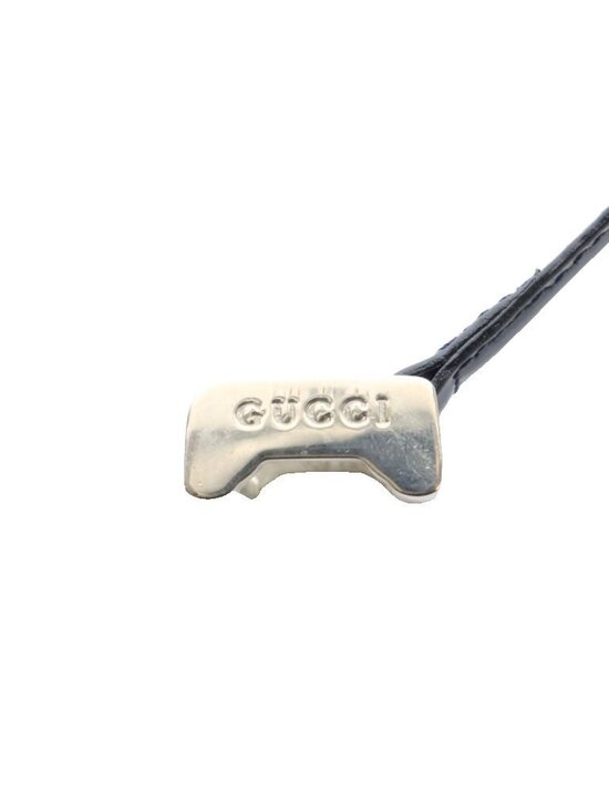 Gucci Narrow Belt Navy Silver Color SS main image 4